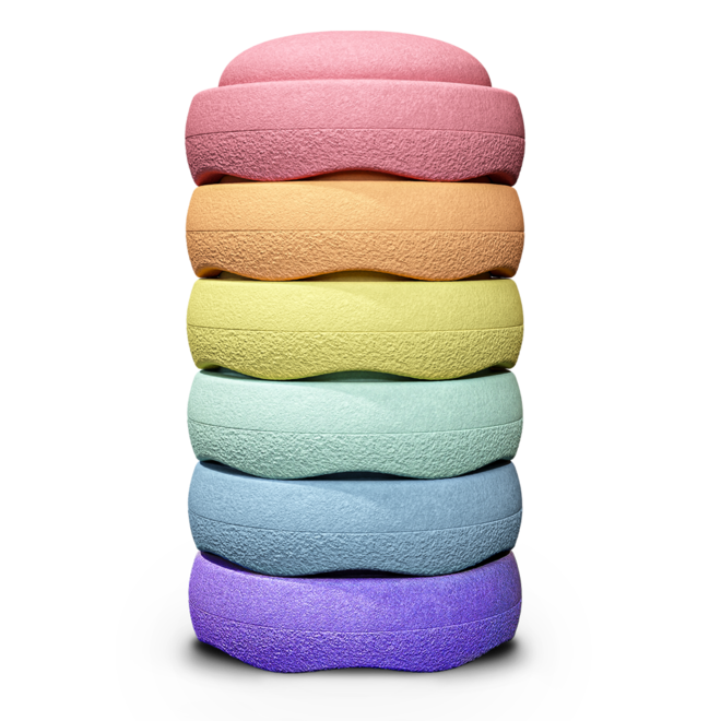 original rainbow pastel - set of 6