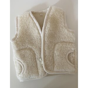 wool vest - natural white