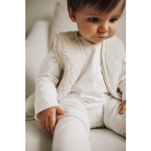 A BABY BRAND wool vest - natural white
