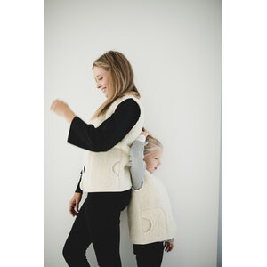 wool vest mama - natural white
