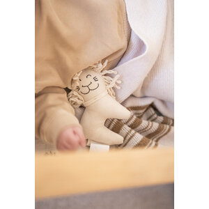 mini rattle - white lion