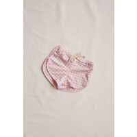 INA SWIM mesa swim trunks - apricot gingham