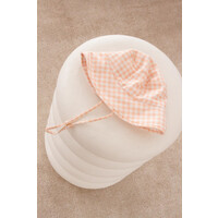 INA SWIM bucket hat - apricot gingham