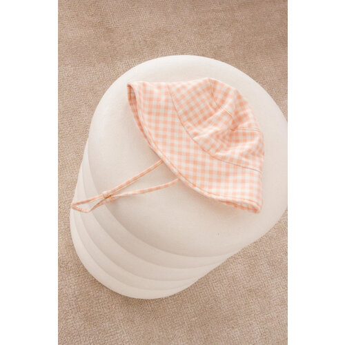 INA SWIM bucket hat - apricot gingham