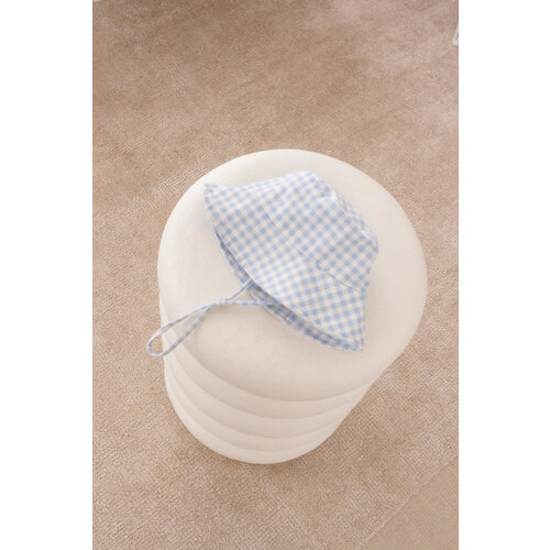 INA SWIM bucket hat - azure gingham