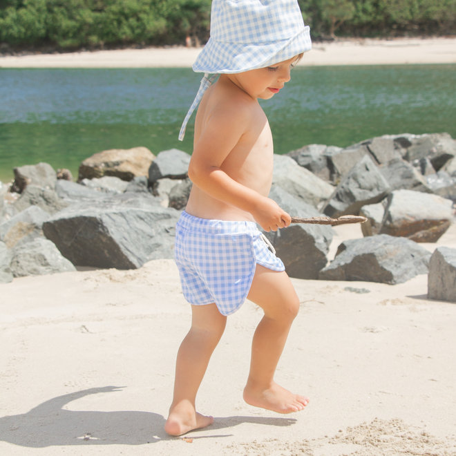 mesa swim trunks - azure gingham