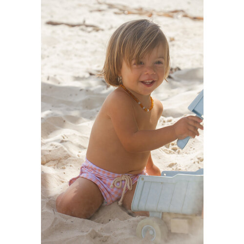 INA SWIM mesa swim trunks - apricot gingham