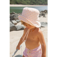 INA SWIM mesa swim trunks - apricot gingham