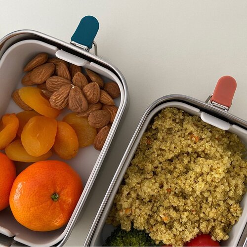 EKOBO stainless steel lunch box with heat safe insert - terracotta