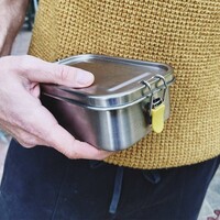 EKOBO stainless steel lunch box with heat safe insert - mimosa