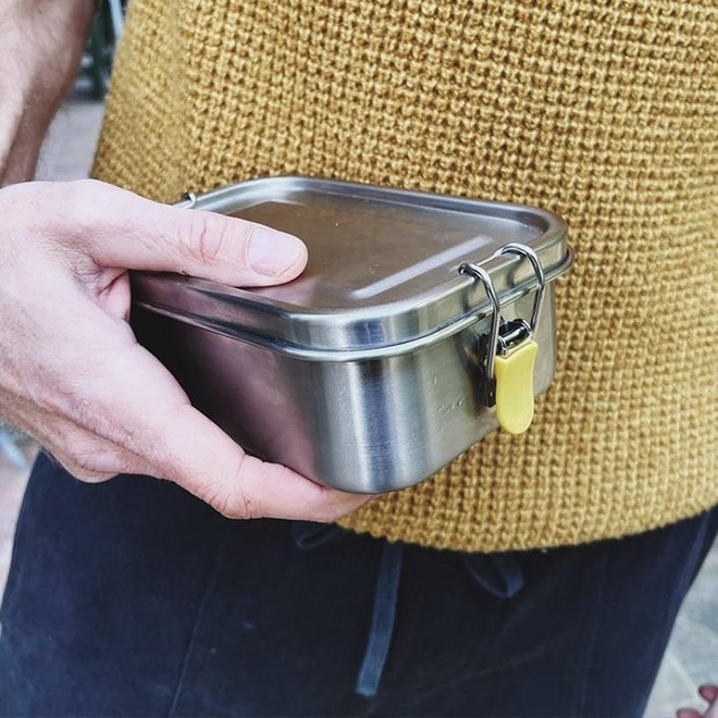 stainless steel lunch box with heat safe insert - mimosa