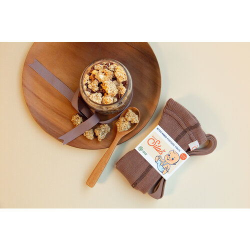 SILLY SILAS footless cotton tights - granola