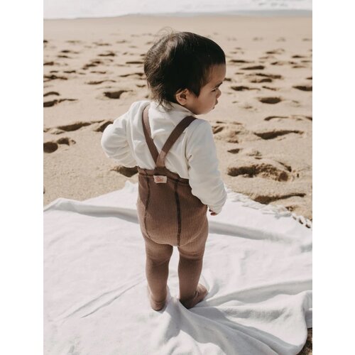 SILLY SILAS footed cotton tights - granola