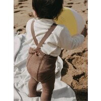 SILLY SILAS footed cotton tights - granola