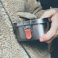 EKOBO stainless steel lunch box with heat safe insert - terracotta