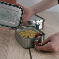EKOBO stainless steel lunch box with heat safe insert - terracotta