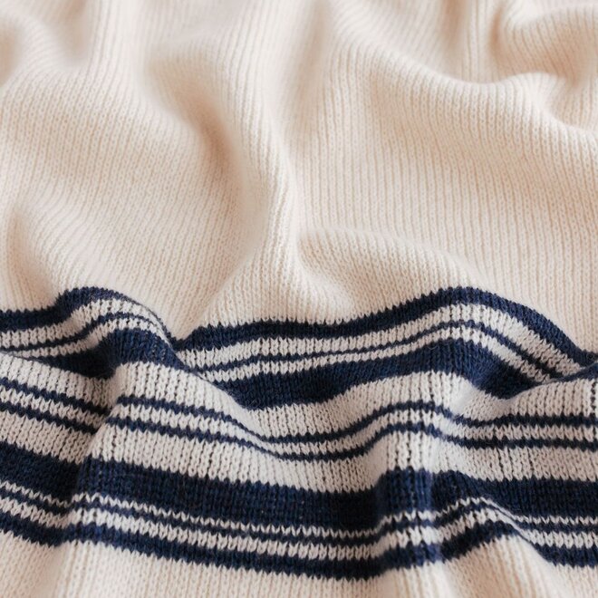 blanket gilbert - off-white/blue