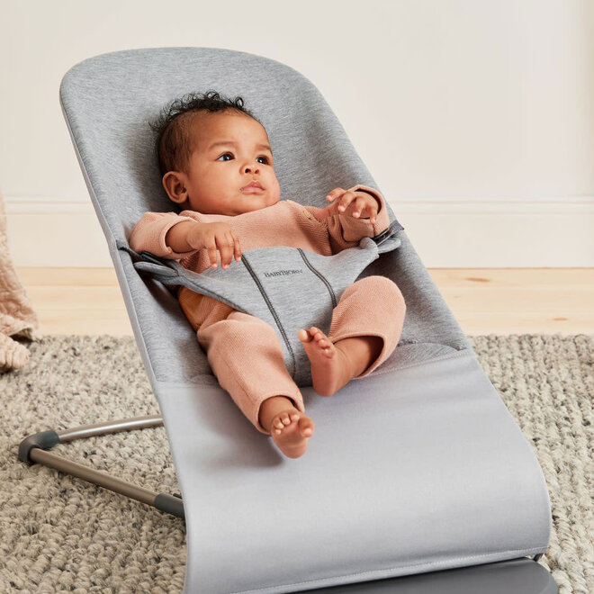 baby bouncer balance 3D jersey - light grey