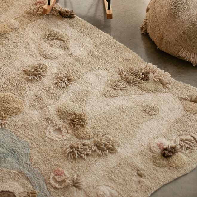 washable play rug path of nature