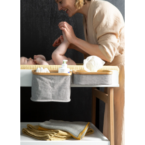 hangmand (doekjes)  voor luiertafel (grijs/naturel)