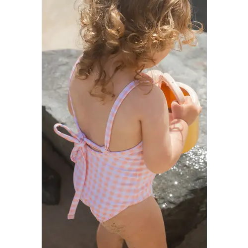 INA SWIM mara swimsuit - apricot gingham