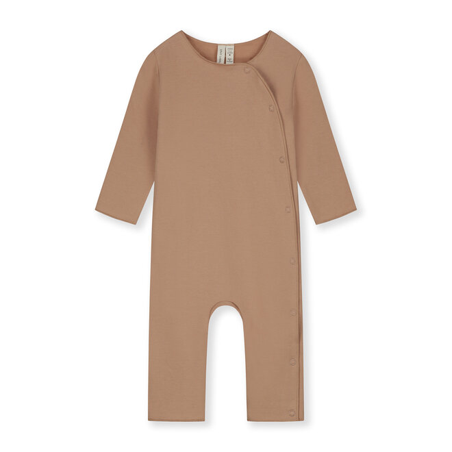 baby suit with snaps - biscuit