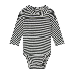 body with collar - nearly black/cream