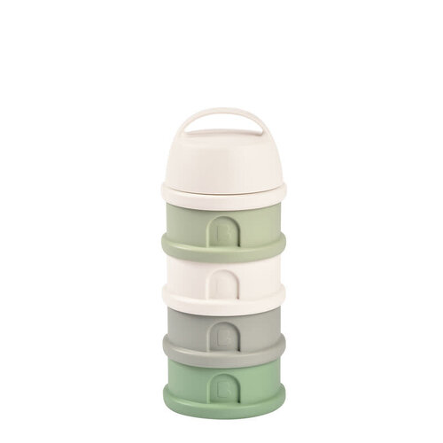 BEABA melkpoederverdeeldoos - 4 compartimenten sage/green