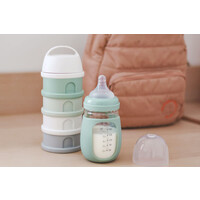 BEABA melkpoederverdeeldoos - 4 compartimenten sage/green