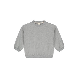 baby dropped shoulder sweater - grey melange