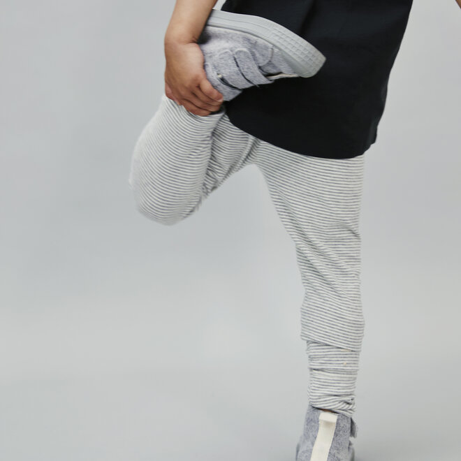 baby leggings - grey melange cream