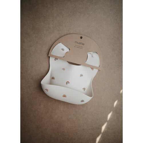 MUSHIE silicone bib - rainbow