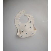 MUSHIE silicone bib - whales