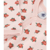 PETIT BATEAU velour sleepsuit with feet - flowers