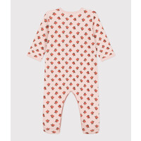 PETIT BATEAU velour sleepsuit with feet - flowers