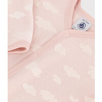 PETIT BATEAU velour sleepsuit with feet - clouds