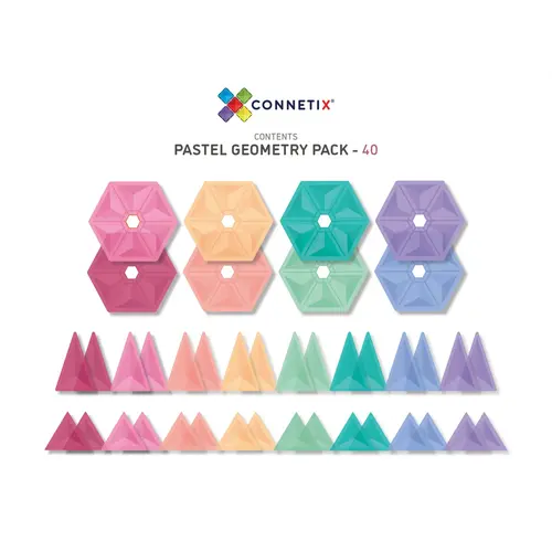CONNETIX pastel geometry pack - 40 stuks