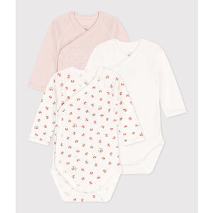 3 pack wrap-around body long sleeves - stripes & animals