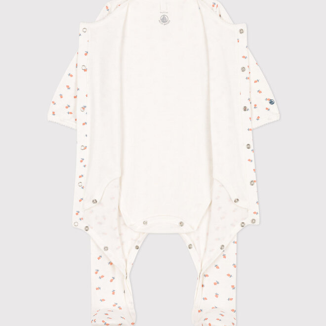2-in-1 sleepsuit with body - little flowers