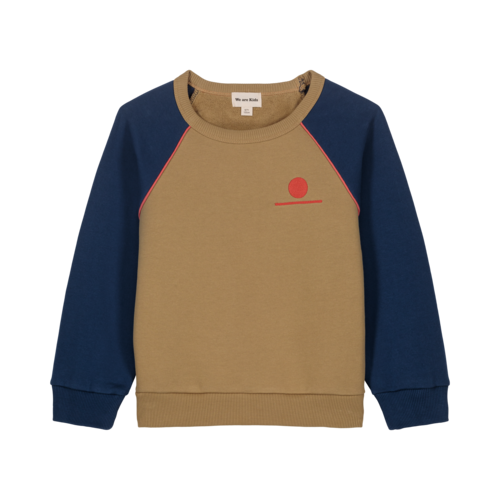 WE ARE KIDS sweater henri fleece - toffee/midnight blue