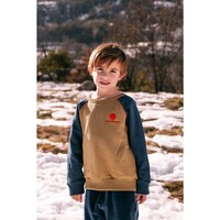 WE ARE KIDS sweater henri fleece - toffee/midnight blue