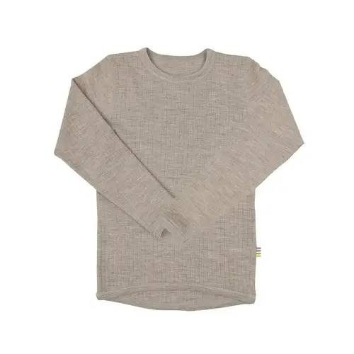 JOHA basic shirt long sleeves - sesame - 100% wool