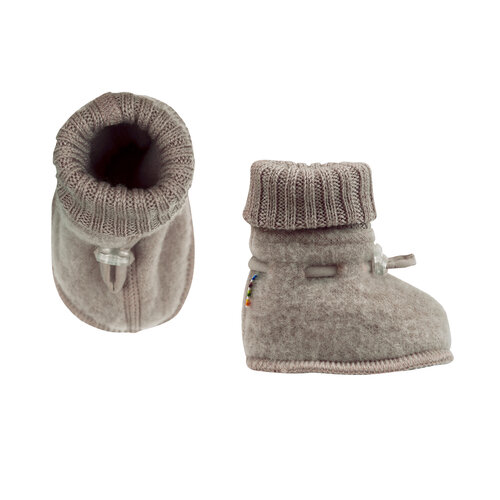 booties - sesame - 100% soft wool JOHA booties - sesame - 100% soft wool