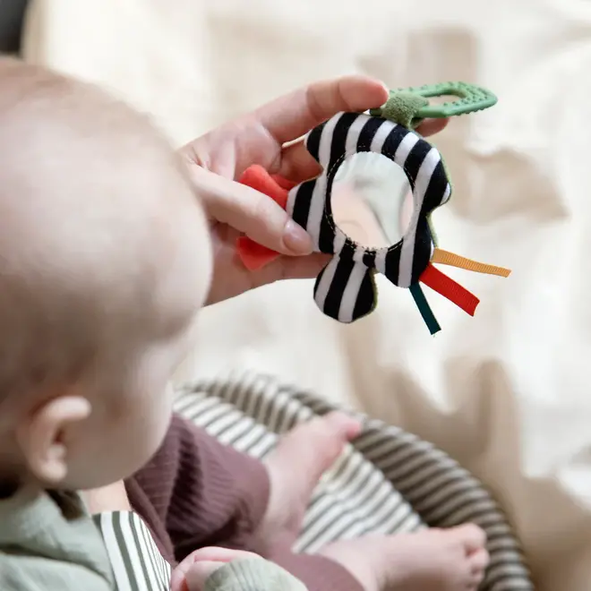 activity mini rattle - contrast black/white