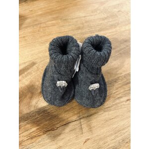 booties - dark grey - 100% soft wool