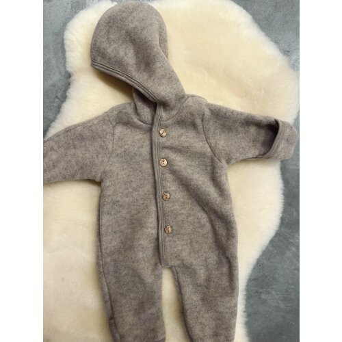 ENGEL NATUR hooded overall - sand mélange