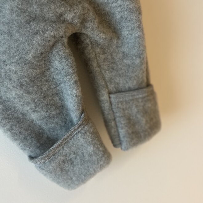 hooded overall - light grey mélange