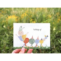 STUDIO BERTHA card - feesthoedjes op
