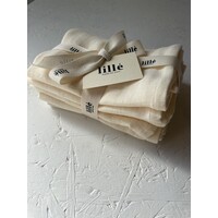 LILLE 3-pack muslin cloths - vanilla