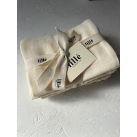 LILLE 3-pack muslin cloths - vanilla